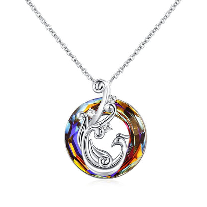 New Color Crystal Phoenix Rebirth Flame Earring Necklace e7b296b3 f703 4175 9b8b d1de66d3278a