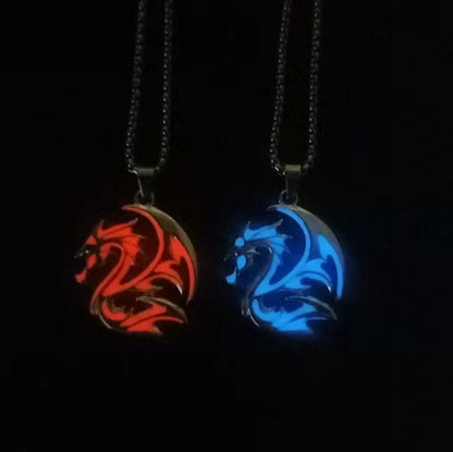 Retro Han Dynasty Dragon Pattern Totem Luminous Necklace Luminous Men's Pendant e7b5966a 4437 44bc a47f 9a50949a48ea