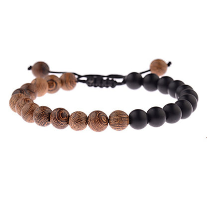 8mm Natural Woman Yoga Wooden Bead Bracelet - HD Wireless Product #2