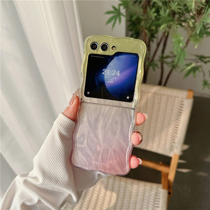 Feather Yarn Gradient Multicolor Zflip6 Folding Phone Case - 图片 3