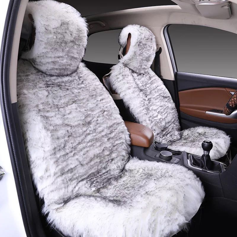 All-inclusive Car Seat Cover Plush Cushion Three-piece Cushion Universal Cushion Winter e7f9b9d6 beb5 4cb7 8afd df67189c4f63