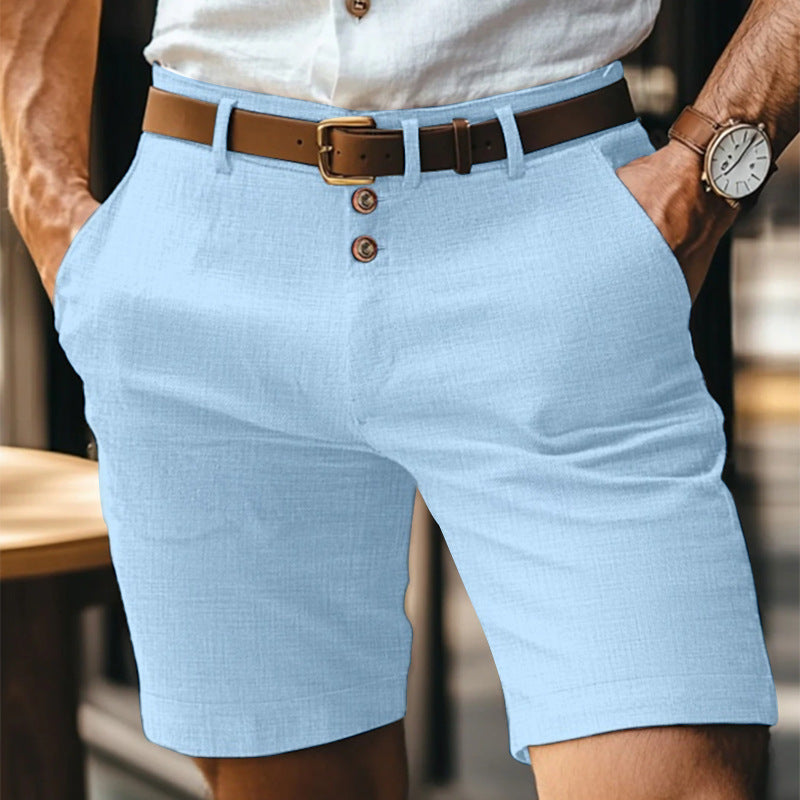 Men's Linen Summer Solid Color Buttons Casual Daily e80b026c 8ca1 48ae 881e 47b667496ed9