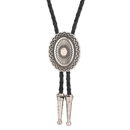Celtic Pattern Turquoise Agate Bolo Tie e812842d 9e51 4df9 84fb c11b11adfaf0