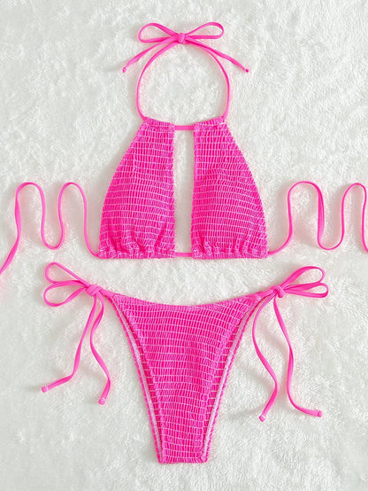 Women's Split Beach Swimsuit Bikini Two-piece Set e8165ba0 aed6 48d5 8c7b b6e0489f5201