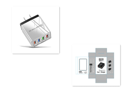 USB Charger Quick Charge 3.0 4 Phone Adapter For Tablet Portable Wall Mobile Charger Fast Charger - 图片 24