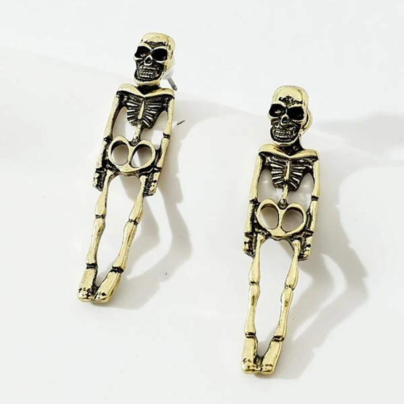 Halloween Earrings Skull Simulation Human Skeleton Detachable Stud Earrings e835073f e352 4be0 abe6 c4e811f2603a