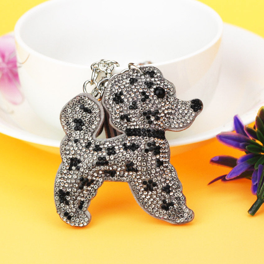 Women's Fashion Flannel Tassel Two-tone Dog Keychain e83a8255 e255 4bd5 b00e e68fff5a061c