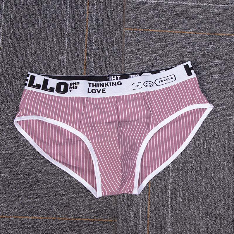 Striped Cotton Triangle Men's Briefs Low Waist Breathable Men's Underwear Briefs e83c0207 3694 4b54 a470 36e4a8adcb0f