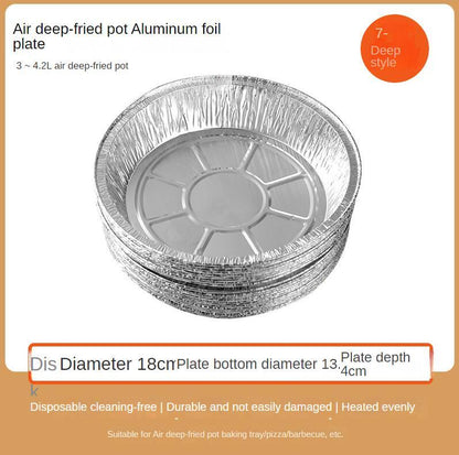 Non-stick Aluminum Foil Liners Air Fryer Disposable Paper Liner Oil-proof Steaming Basket Kitchen Tool BBQ Drip Pan Tray e852