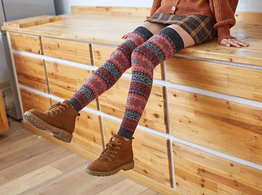 Autumn And Winter Angora Wool Knee Socks Women e8732172 9121 480e 905f 898369ba04f1