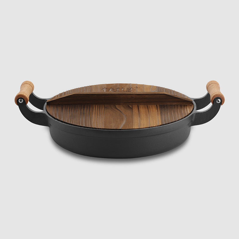 31cm Cast Iron Pot Thickened Binaural Pan Uncoated - HD Wireless Product #5