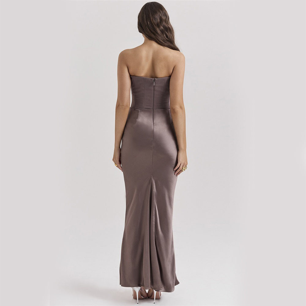 Slim Tube Top Long Dress Sexy Fashion Bandeau Backless Party Evening Dresses For Women Clothing e885ce4f bdf1 4bc2 9416 0ed6b