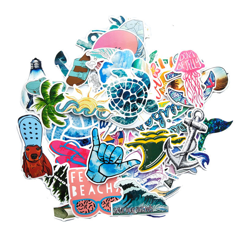 Starfish Surfing Volleyball Skateboard Notebook Graffiti Car Body Decoration Sticker e88dcf26 30cb 4eb8 a580 72cec0362dfb