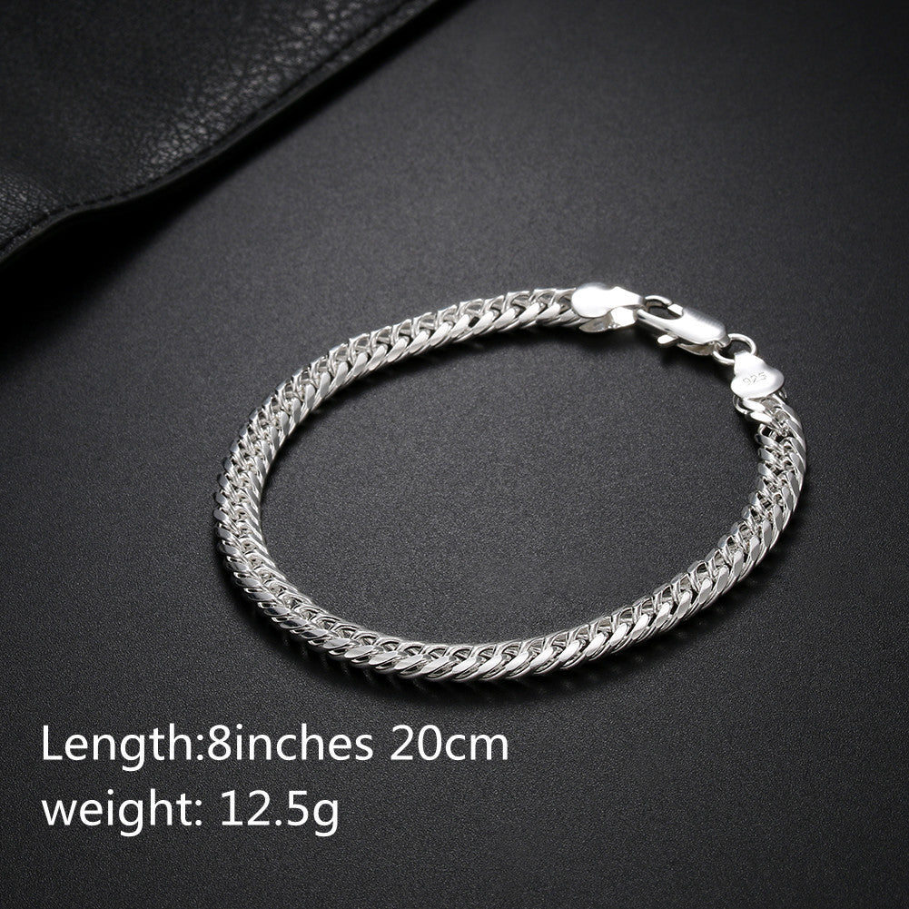 Women's Fashion 18K Silver Plated 6MM Full Side Bracelet e891e762 7e97 4f5b 85fa dcf27b3c937e