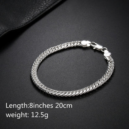 Women's Fashion 18K Silver Plated 6MM Full Side Bracelet e891e762 7e97 4f5b 85fa dcf27b3c937e