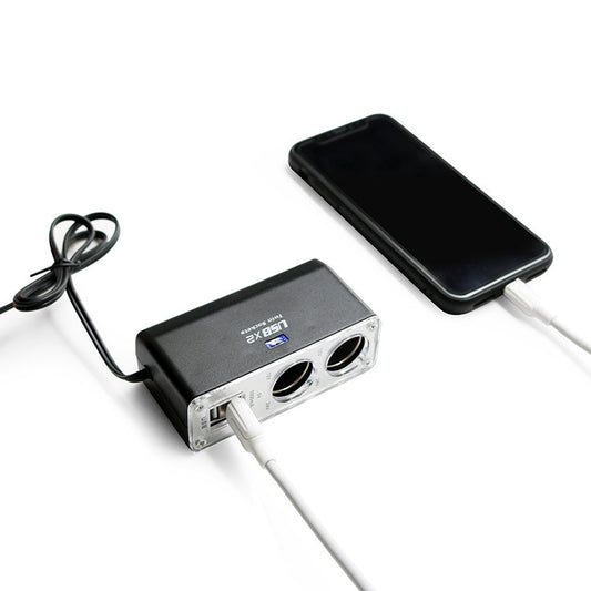 Car Cigarette Lighter Dual USB One-to-two Car Charger With Cord Car Power Splitter USB Charger Socket e8d0a309 73cc 411e a77a