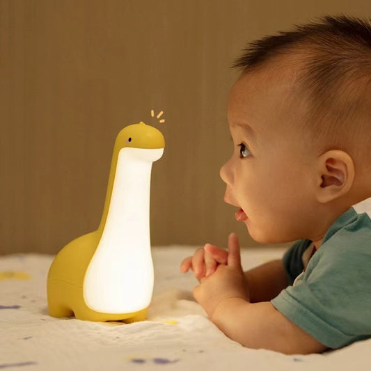 Dinosaur Night Light Cute Children's Night Light Eye Protection Bedside Timing Lamp USB Charging Room Decoration Children's G