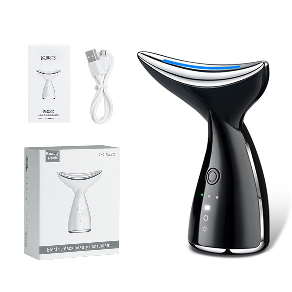 EMS Microcurrent Neck Face Beauty Device With 3 Colors LED Photon Therapy Skin Tighten Reduce Double Chin Face Lifting Device