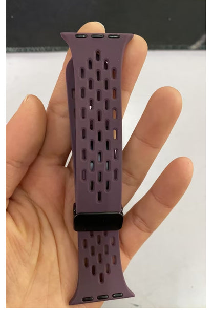 Watchs8 Universal Hole Ventilation Magnetic Suction Silicone Strap e8f84918 f84d 40f8 8805 2fbfaf362f58