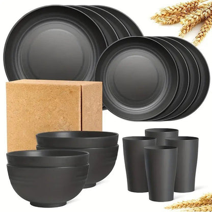 Bowl Dish Plate 16-piece Household Set
