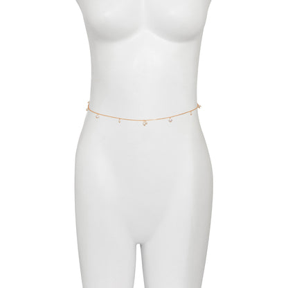 Simple Slim Chain Irregular Pearl Tassel Single Layer Waist Chain e9148f3b 3328 49df baa5 9ee016d46716