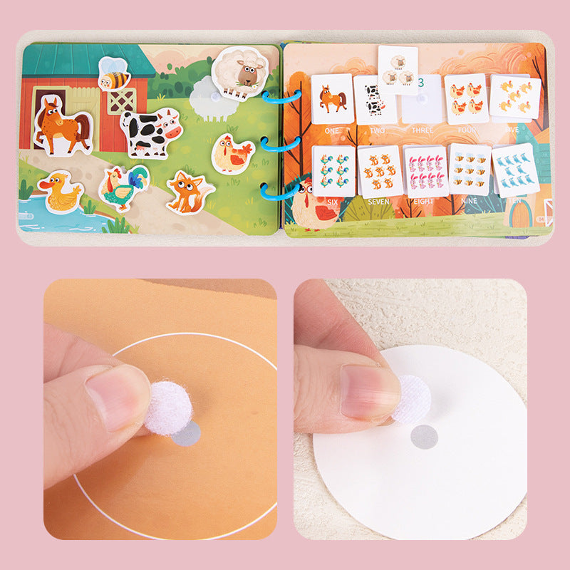 Children's Enlightenment Animal Sticker Book Puzzle Educational Toys Baby Montessori Early Education e943c512 26ff 4130 be5e 