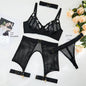 Women's New See-through Mesh Heavy Craft Underwear With Steel Ring Four-piece Set e946d3d4 8d67 4602 bf4b 137c621ed347