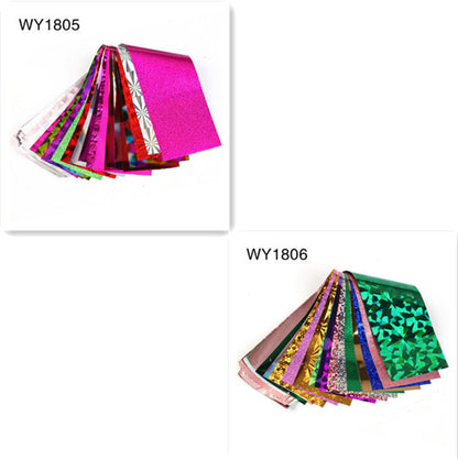 16pcs 20x4cm Mix Nail Art Transfer Foil Sticker - HD Wireless Product #7