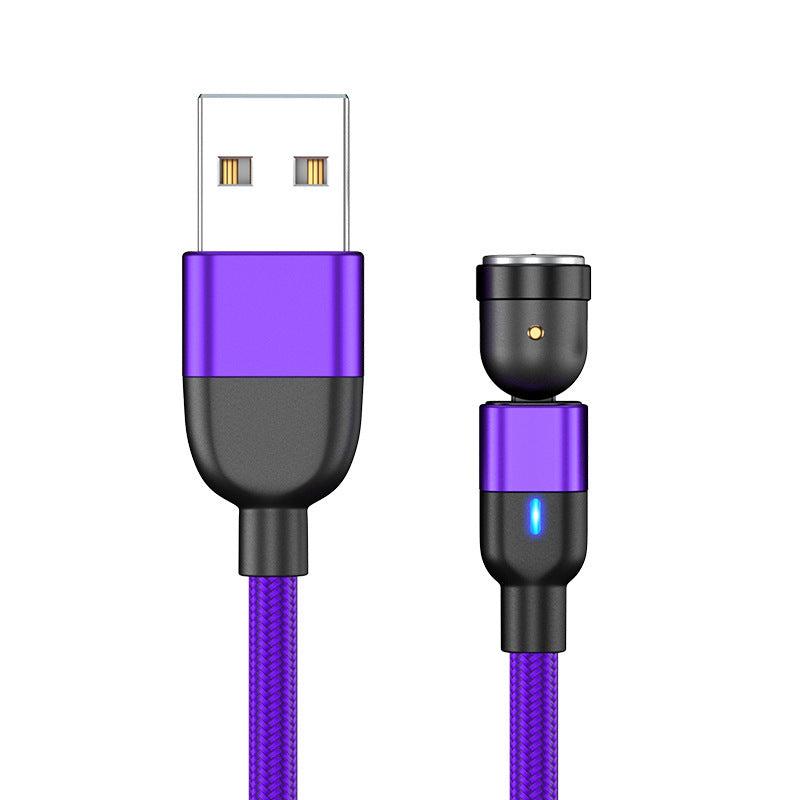 Data Cable 540 Degree Blind Suction Round Magnetic Charging Cable Three-in-one Bent Magnetic Cable - 图片 14