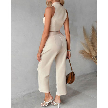 Women's Vest Top Wide Leg Pants Casual Suit e95ddce0 e0f4 4842 995f 9b9a31f83e62