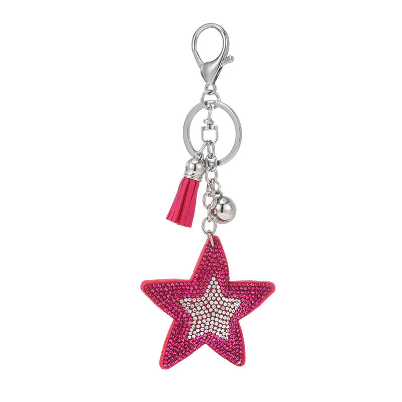 Pentagram Tassel Keychain Pendant European And American Style e983c425 7fae 4842 8dda 91e504d35ee9