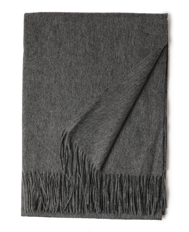 New Solid Color Wool Long Beard Warm Tassel Scarf Thick e9847820 9ab6 411a 9eb5 bd78e8911efa