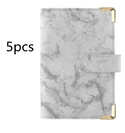Spot Cross-border A6 Loose-leaf Binder Journal Book Marbling Notebook Leather PU6 Hole Loose Spiral Notebook Cash Budget e99e