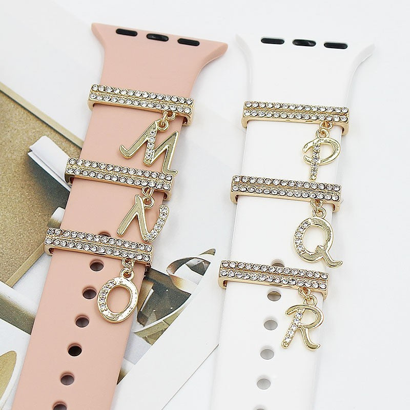Suitable For Smart Watch Silicone Strap 38mm42mm Letter Decoration Ring e9a44a27 250f 4a0c 93f2 87c0efd1be8a