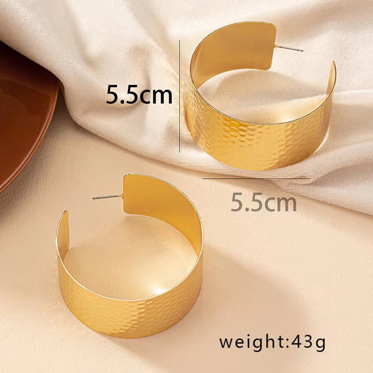 European And American Simple Graceful Large Earrings Personality