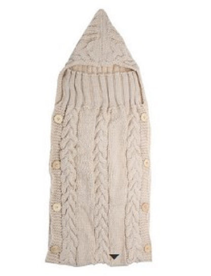Infant Baby Tassel Ca P Sleeping Bag Sweater Wooden Button Hooded Sleeping Bag e9aeb502 0a03 4519 a42c cf24988d2917