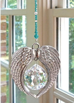 Angel Wings Metal Car Pendant Crystal Decorative Pendant e9be13f3 4f2b 4e34 9d8e 5e048c8b3817