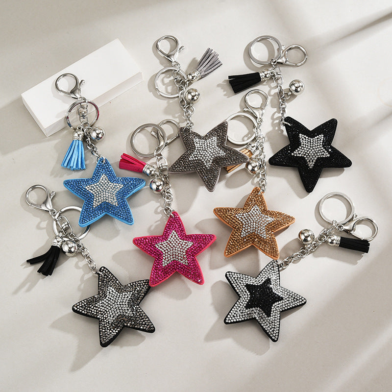 Pentagram Tassel Keychain Pendant European And American Style e9d65d96 53b0 49eb 9a81 d81acfa67927
