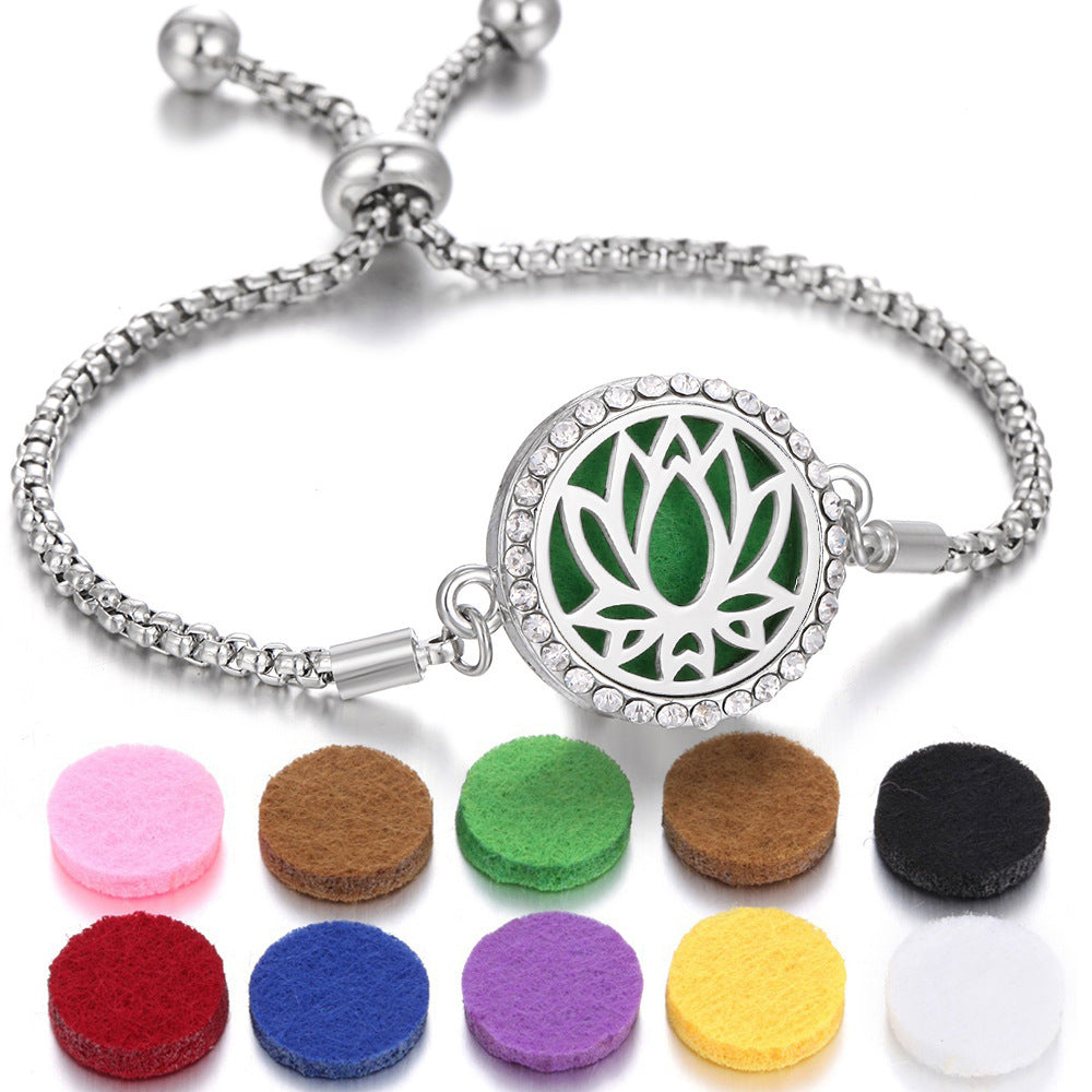 2024 New Kaleidoscope Aromatherapy Bracelet Perfume Essential Oil Diffuser Locket Bracelet Charms Women Aroma Diffuser Jewelry - HD Wireless Product #9