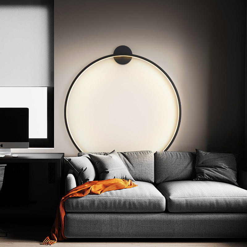 Minimalist Round Bedroom Bedside Lamp Wireless Living Room Sofa Background Wall Hotel Decorative Wall Lamp e9f492a9 2828 4389