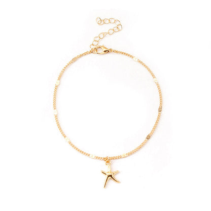 Personality Anklet Silver Beach Yoga Starfish Pendant