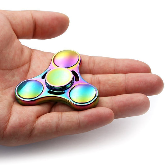 Colorful Whirlwind Triangle Fingertip Gyro Clover Cool Alloy UFO Inter Finger Gyro ea0041c7 84e6 49ac b453 a6631afbe54c