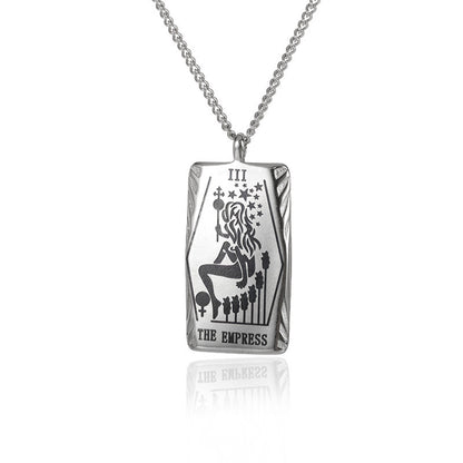 New Personalized Simple Stainless Steel Square Card Necklace ea1478ac 051d 47ce b48b 62436ac5ea05