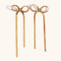 Women's Fashion Blade Chain Bow Earrings ea1c5110 bcb7 418f 9b87 f5bbf3dd0745