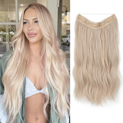 European And American Style Women Corn Curler Fishing Thread Long Curly Hair  Wig ea20826e 0413 4d70 b28e f605057fdc96
