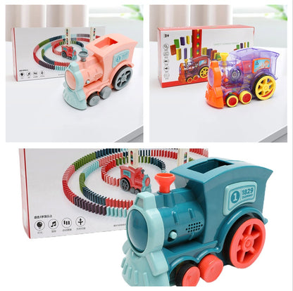 Domino Train Toys Baby Toys Car Puzzle Automatic Release Licensing Electric Building Blocks Train Toy ea25fa49 3124 4f2b 8a16