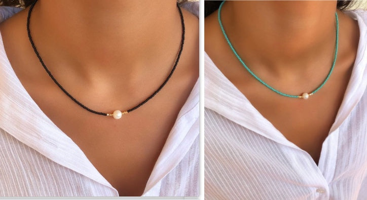 Trendy Design Colorful Necklace Rice ea27a630 6552 4101 837f 9821d897650a