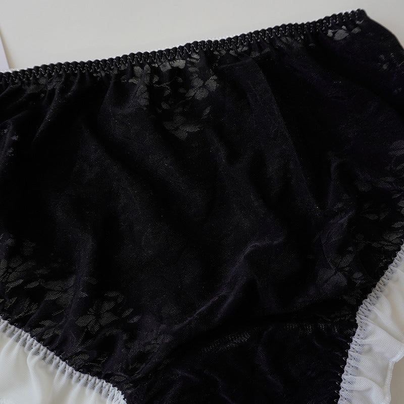 High Waist Hip Retro Lace Black And White Briefs ea2da287 a04b 46ea aa92 1a99689110ea
