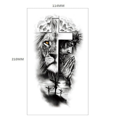 Animal Pattern Tiger Lion Half Arm Water Transfer Imitation Tattoo ea2ecee8 d2f5 4293 bb1f 997be509f24f
