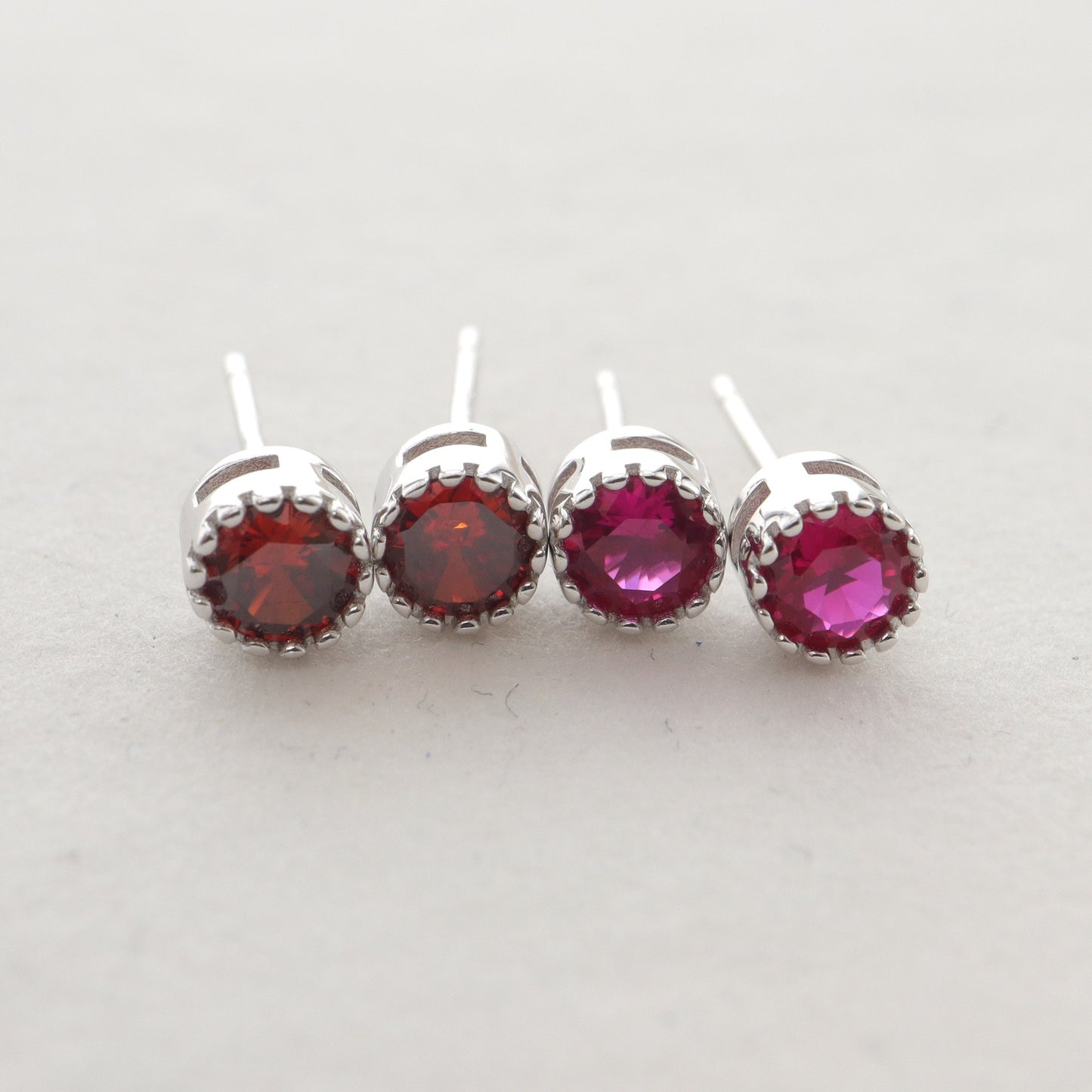 S925 Silver Multi-color Diamond Stud Earrings Single Rhinestone Earrings ea3320c5 30cc 4d2d bf28 4eced70a1275